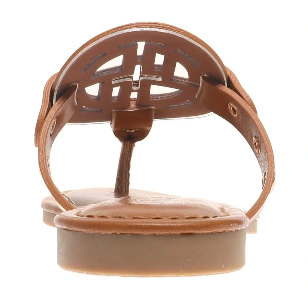 Pierre Dumas Limit-20 Cognac Boho Thong Sandals Size 7.5 Boho NEW - Picture 4 of 8